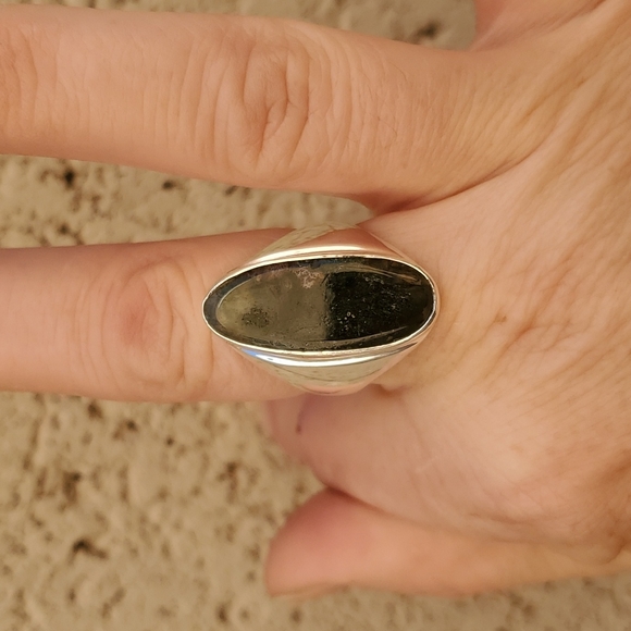 New Men's Indian Moss Agate 925 Silver Ring. - Picture 5 of 13